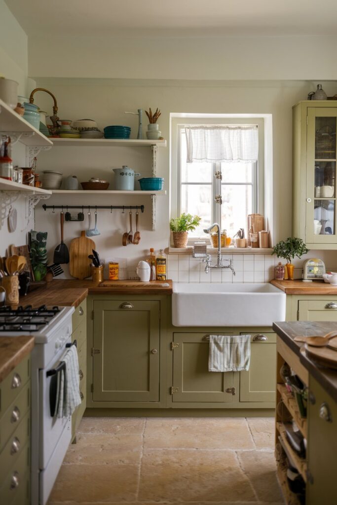 14 Farmhouse Kitchens With Green Cabinets You Will Love! – My Kitchen Inspo