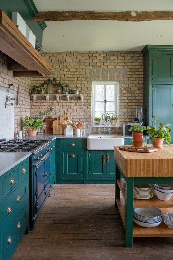 14 Farmhouse Kitchens With Green Cabinets You Will Love! – My Kitchen Inspo