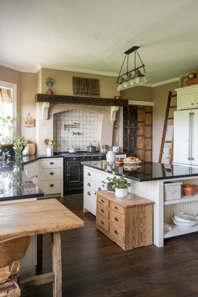 14 Farmhouse Kitchen Interior Designs With Black Countertops! – My ...