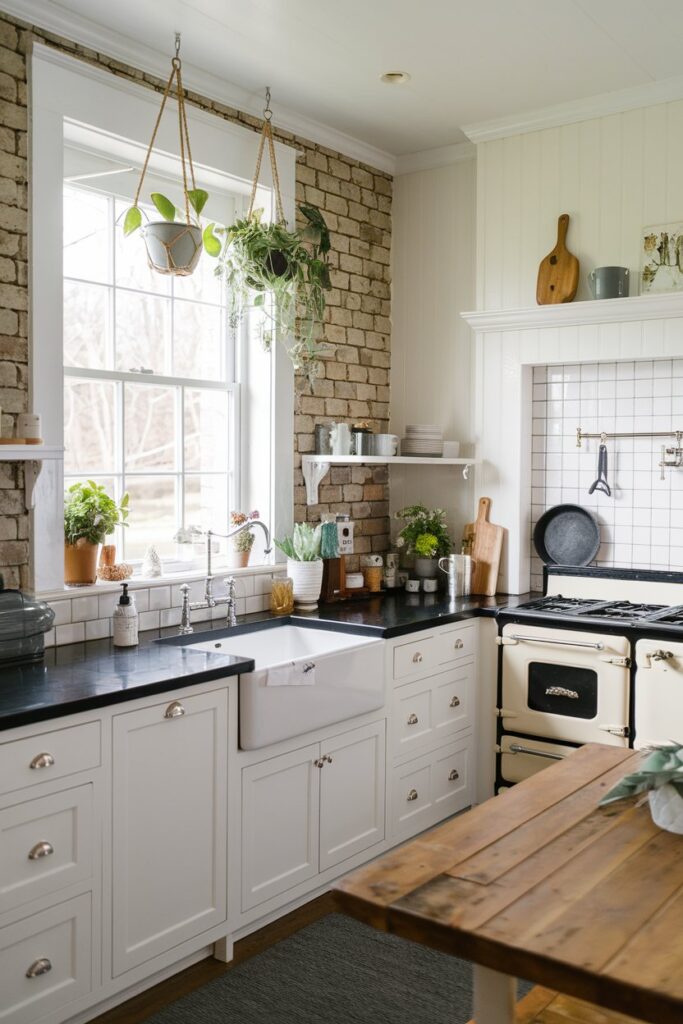 14 Farmhouse Kitchen Interior Designs With Black Countertops! – My ...