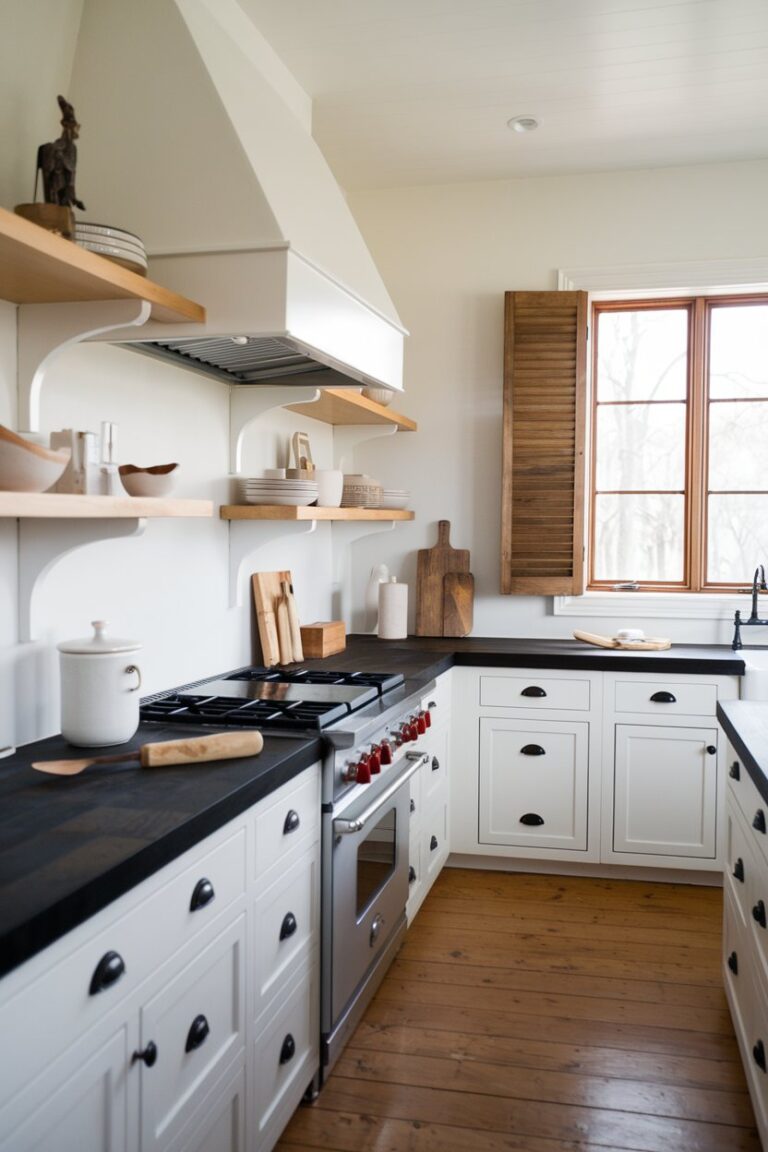 14 Farmhouse Kitchen Interior Designs With Black Countertops! – My ...