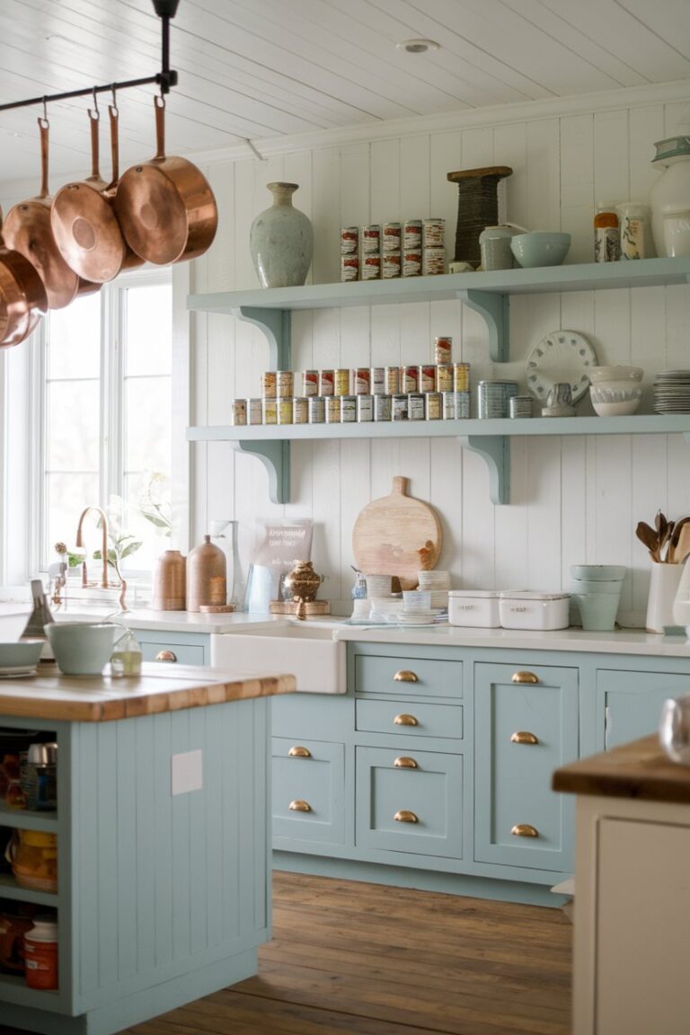 14 Farmhouse Kitchens With Floating Shelves! – My Kitchen Inspo