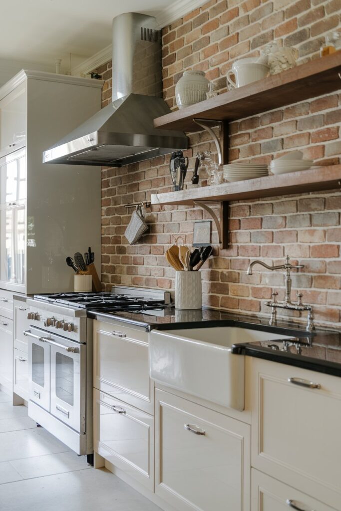 12 Modern Kitchens With Brick Backsplash You Have To See! – My Kitchen ...