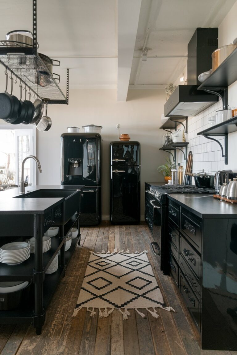 15 Black Industrial Kitchen Ideas That Blend Style and Utility – My ...