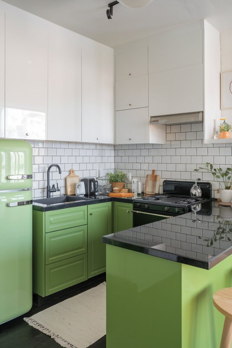 14 Green Kitchens with Black Countertops: Inspiring Designs for Every ...