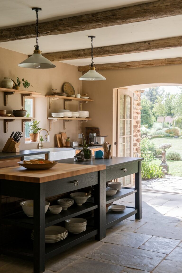 12 Farmhouse Kitchens with Black Islands: Timeless Designs That Blend ...