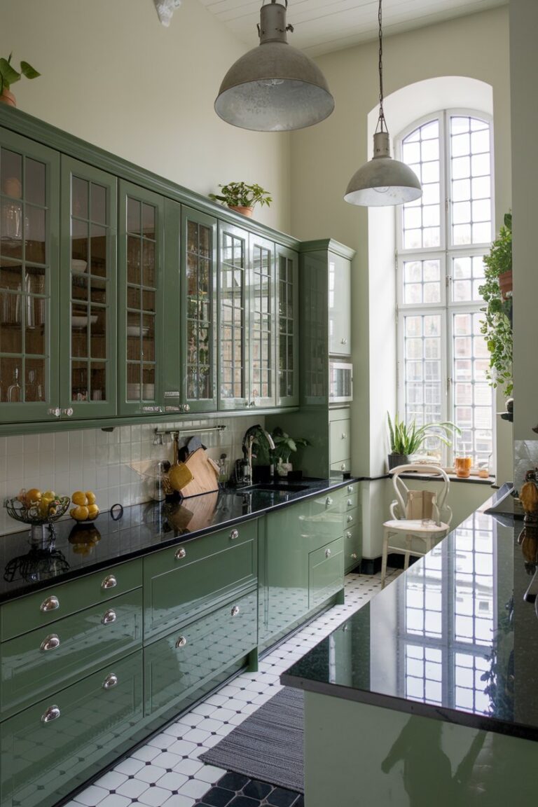 14 Green Kitchens with Black Countertops: Inspiring Designs for Every ...