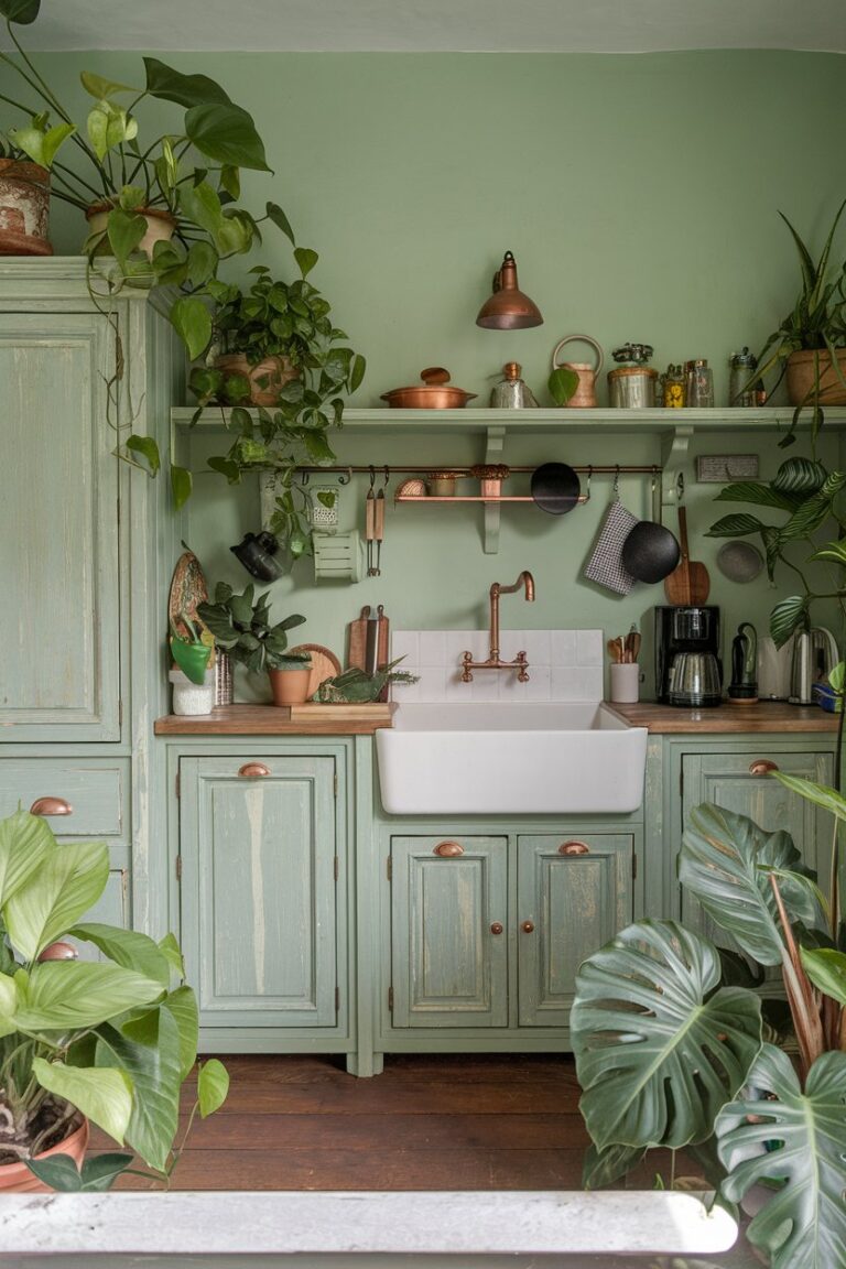 Image showcasing 16 Green Kitchens with Wood Cabinets: Inspiring Ideas for a Warm and ...