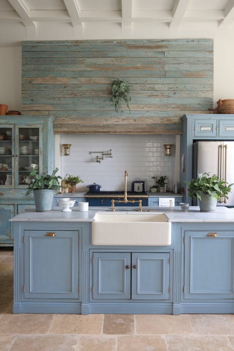 14 Blue Farmhouse Kitchen Designs for a Cozy and Timeless Look My