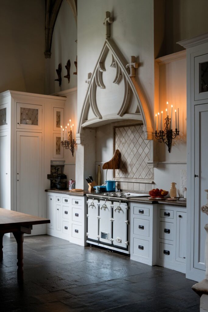 15 Gothic Kitchens with White Cabinets: Timeless Style for a Modern ...