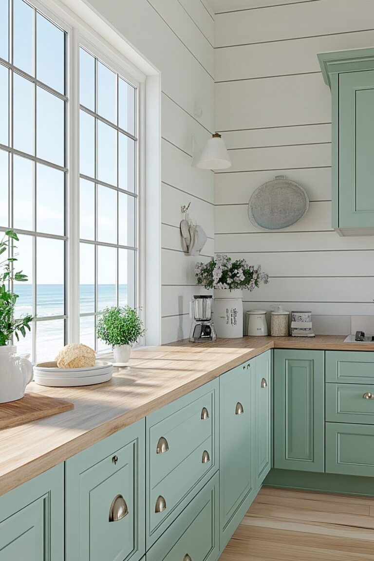 17 Green Kitchens with wooden countertops for your inspiration! – My ...