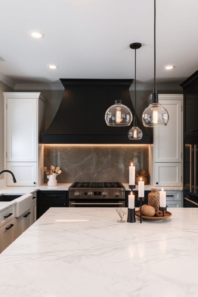 20 Black Kitchens with White Cabinets For Your Inspiration! – My ...