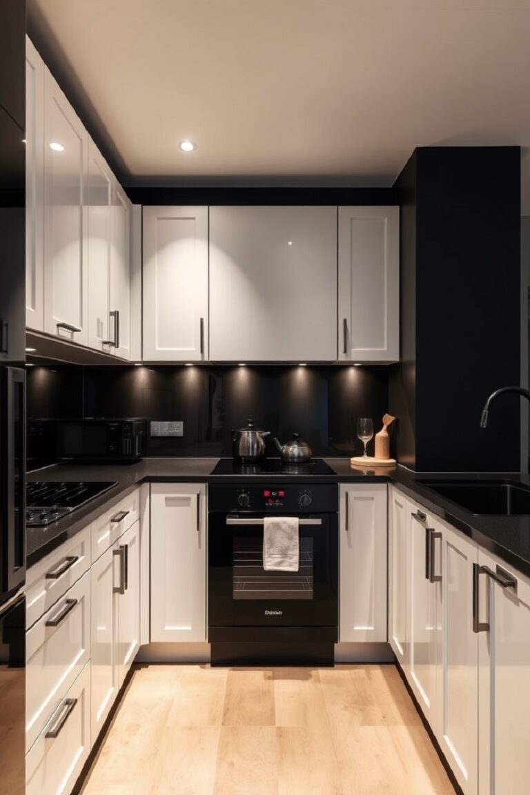 20 Black Kitchens with White Cabinets For Your Inspiration! – My ...