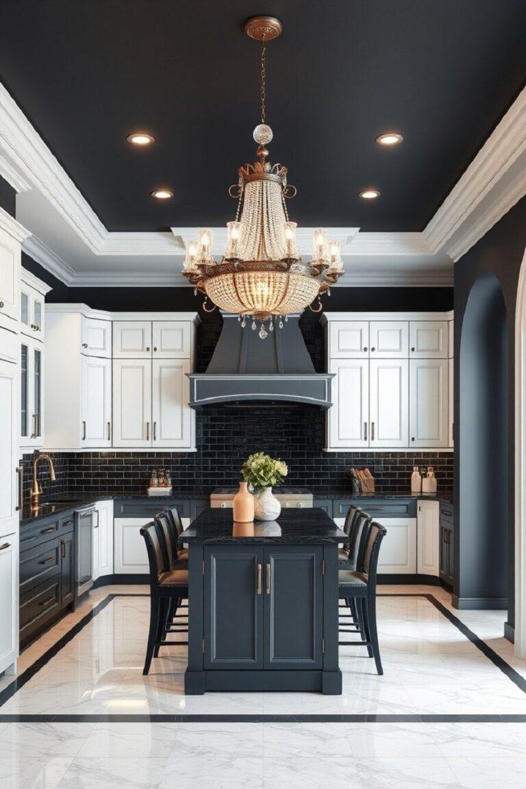 20 Black Kitchens with White Cabinets For Your Inspiration! – My ...