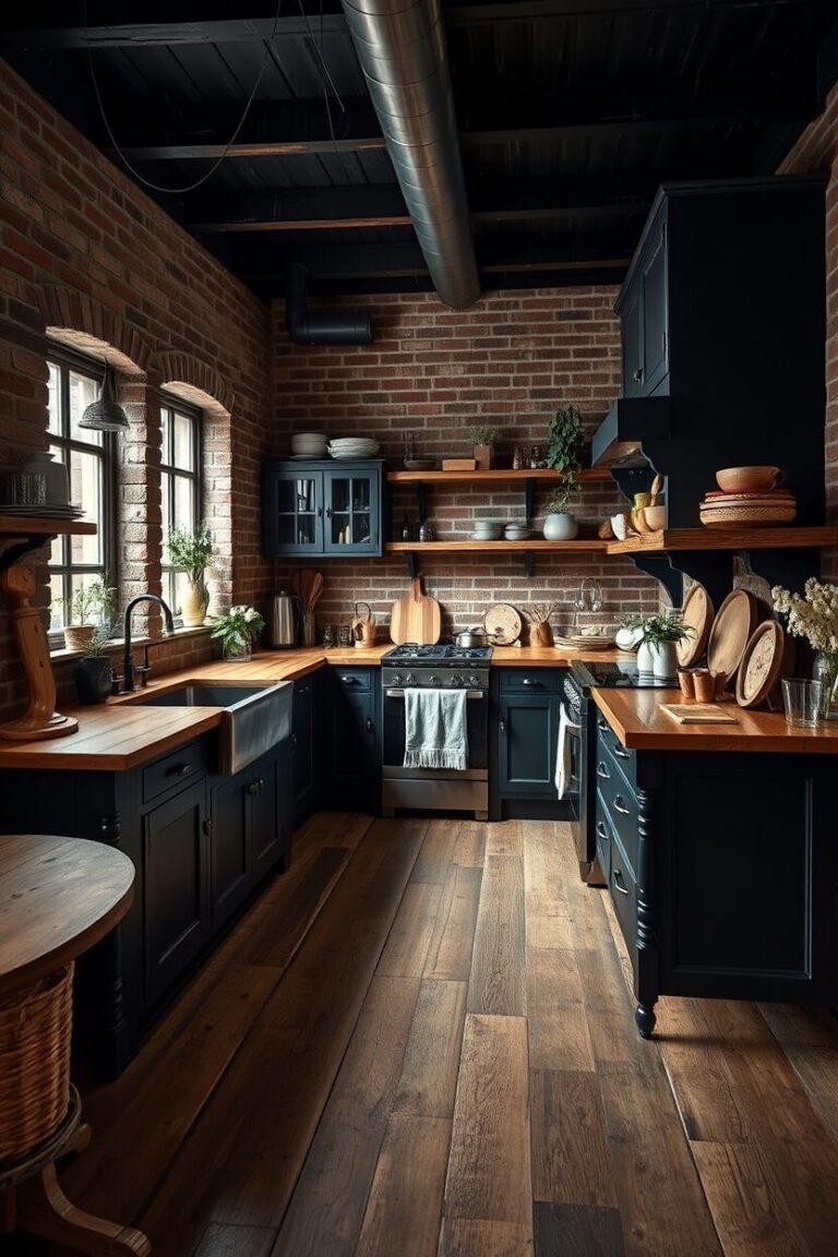 17 Black Kitchens With Wood Countertops Designs You Will Fall In Love ...