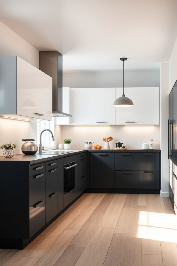 20 Black Kitchens with White Cabinets For Your Inspiration! – My ...